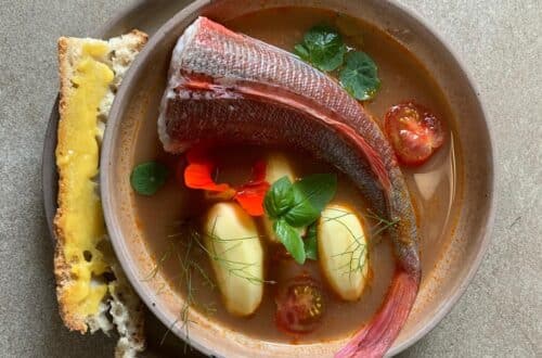 Une soupe de Grondins façon bouillabaisse, légère et parfumée